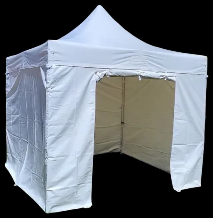 Weißer Pavillon, 3 mal 3 Meter, freigestellt
